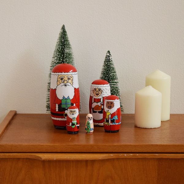 MIDORI KOMATSU 世界聖誕老人套娃 聖誕老人,套娃,木製擺飾,聖誕交換禮物,日本文創,MIDORI KOMATSU,DETAIL INC,聖誕節,日本進口,冬季佈置