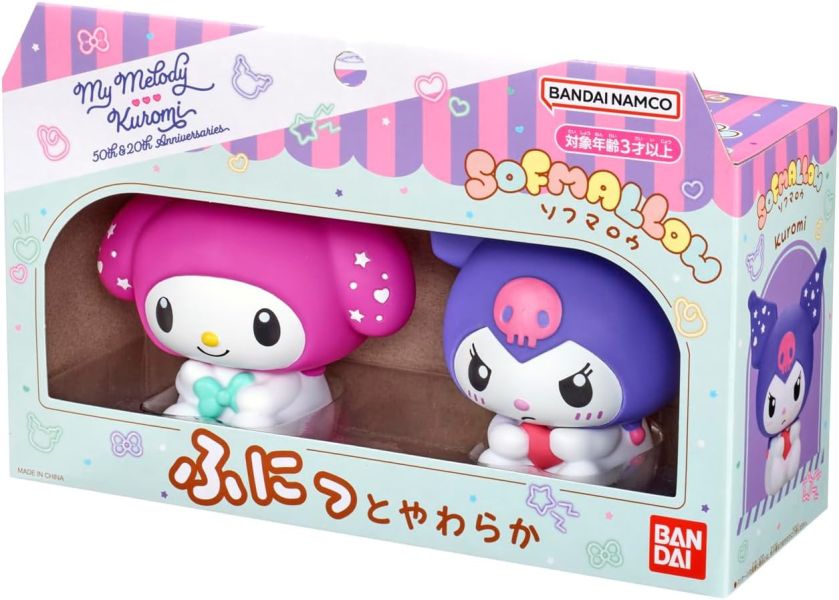 BANDAI 三麗鷗 SOFMALLOW 軟公仔 三麗鷗,BANDAI,SOFMALLOW,美樂蒂,庫洛米,Sanrio,日本正版,軟萌公仔,交換禮物,收藏公仔,週年限定