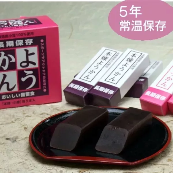 【10入組】日本 北海道 一口小羊羹 5年保存 防災口糧 小倉羊羹 長效期食品 地震防震 防災 登山露營【小福部屋】 