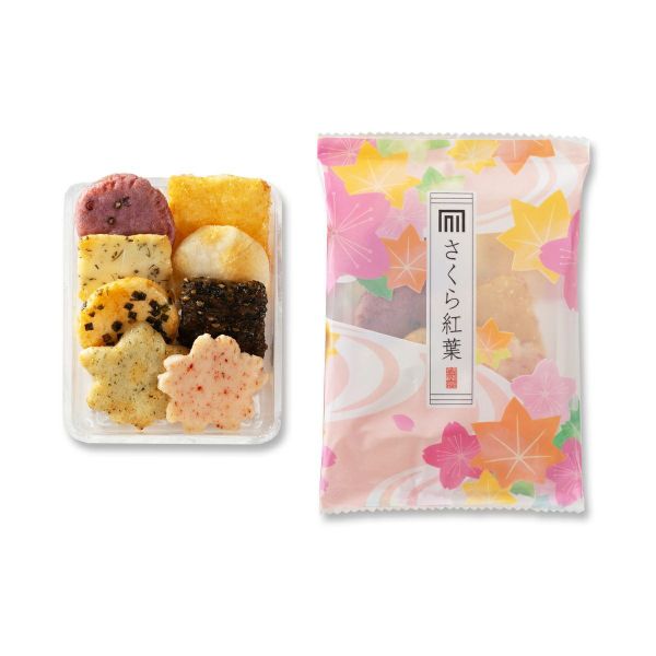 宇治式部鄉 櫻紅楓菓 綜合仙貝(迷你愛食用袋 4袋/愛食用袋 8袋入/袋裝 16袋入/迷你化妝箱 4袋入/小化妝箱 6袋入/中化妝箱 9袋入/大化妝箱 12袋入/大禮盒 18袋入/特大禮盒 32袋入) 京都名產,宇治式部鄉,櫻紅楓菓,日式米菓,年節禮盒,日本伴手禮,仙貝禮盒,節慶禮品,京都伴手禮,源氏物語,日本點心