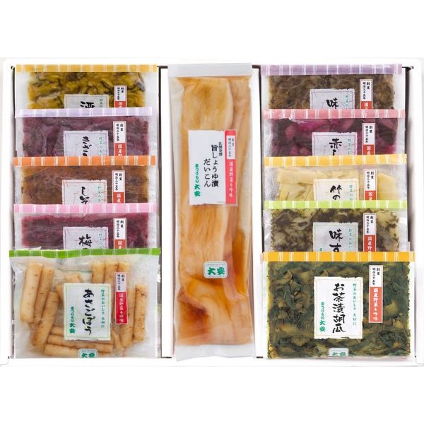 日本傳統 京漬物大安 漬物禮盒 醃菜 漬物 禮盒 小包裝 方便攜帶 老字號 醬料 醬菜 送禮 日本風味【小福部屋】 
