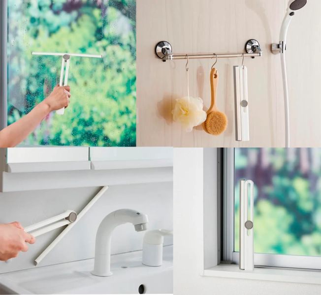 Cogit iizyy 超便利刮水器（磁吸刮水棒/手持吸水海綿） Cogit, iizyy, 刮水器, 磁吸刮水棒, 吸水海綿, 浴室刮水, 清潔工具, 日本清潔用品, 廚房清潔, 不弄濕手清潔