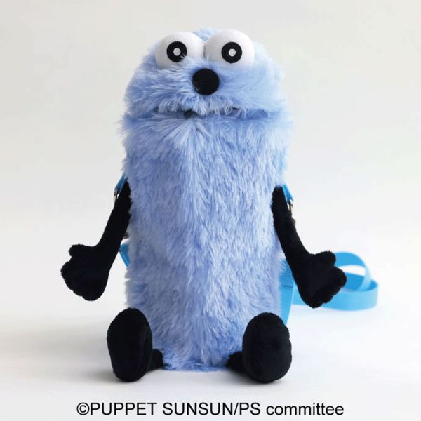 日本 PUPPET SUNSUN 毛絨飲料瓶提袋 Sunsun 水壺包 收納包 魔性角色 神似芝麻街 Elmop【小福部屋】 