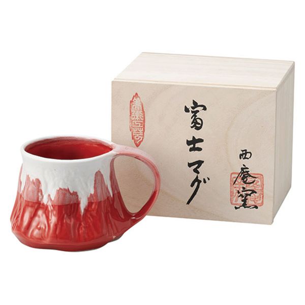 日本製 美濃燒 富士山馬克杯 250ml 水杯 手工製作 日本風情 送禮 紀念品 茶杯 水杯 母親節禮物 日式餐具【小福部屋】 