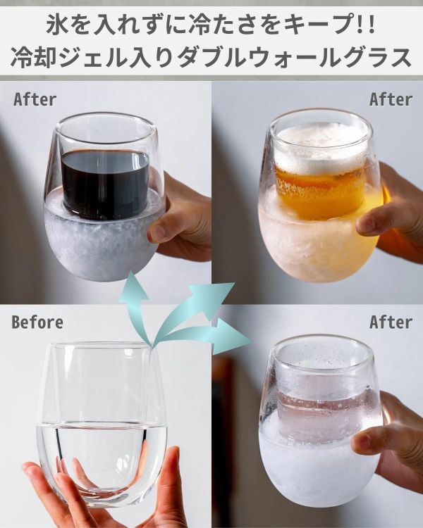【7月預購】IceQuick Glass 冰結冷凝玻璃杯 300ml 夏天必備 結冰杯 啤酒 咖啡 氣泡飲 果汁 出遊 保冷 保冰 結凍 