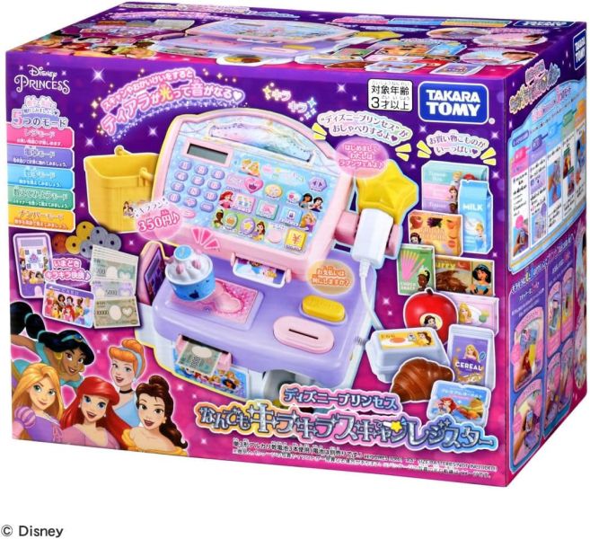 TAKARA TOMY 迪士尼公主 閃亮掃描收銀機 迪士尼公主,TAKARA TOMY,日本玩具,收銀機玩具,語音互動,教育玩具,扮家家酒,聖誕禮物,生日禮物,玩具大賞2024