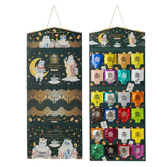 George Steuart Tea 2025 紅茶日曆 (聖誕款/貓咪款) GeorgeSteuartTea,日本紅茶,聖誕倒數月曆,貓咪月曆,聖誕禮盒,紅茶禮盒,日本茶品牌,NECOTSHOP,貓咪插畫,冬季紅茶,節慶禮物,倒數日曆