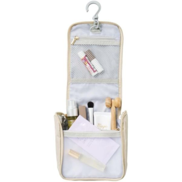 ROPE’ PICNIC 可掛式收納包 (紫色/米灰) ROPE PICNIC, 日本收納包, 可掛式化妝包, 洗漱包, 旅行收納袋, 出國包, 露營用品, 日系時尚, 多層收納, 輕便吊掛包, 化妝收納, 旅行小物整理袋