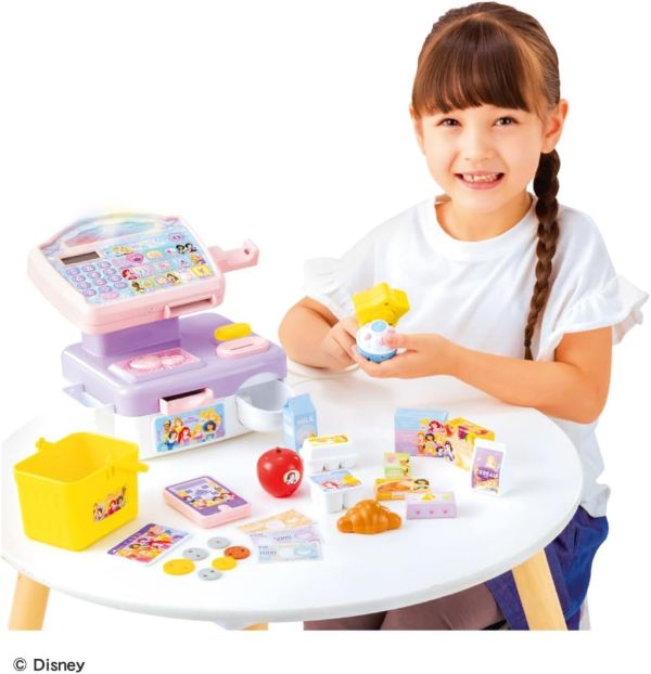 TAKARA TOMY 迪士尼公主 閃亮掃描收銀機 迪士尼公主,TAKARA TOMY,日本玩具,收銀機玩具,語音互動,教育玩具,扮家家酒,聖誕禮物,生日禮物,玩具大賞2024