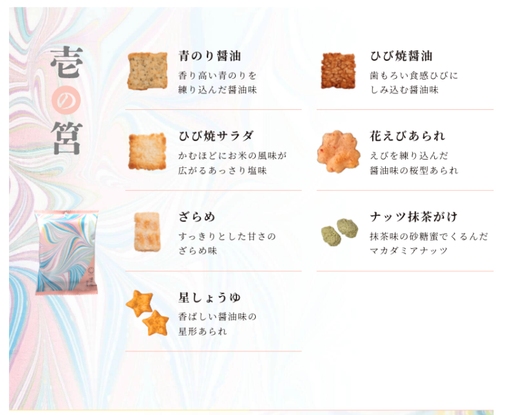 新潟味のれん本舗 味手筥（12入袋裝/8袋入化妝箱/16袋入小箱/24袋入中箱/32袋入大箱） 新潟味のれん本舗, 味手筥, 日本仙貝禮盒, 抽屜式禮盒, 化妝箱禮盒, 日本伴手禮, 新潟米菓