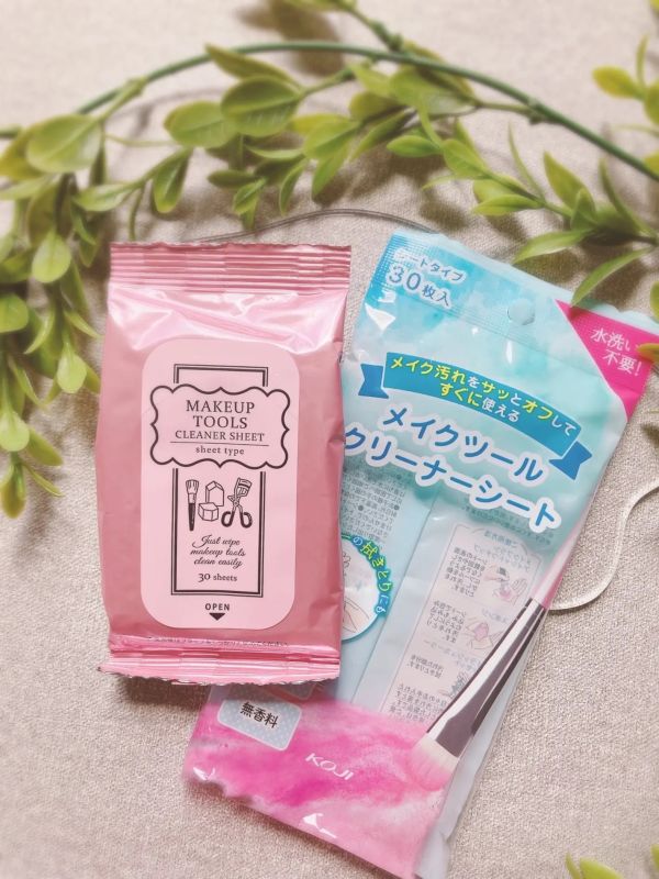 網紅推薦 KOJI 免水洗刷具清潔噴霧 90ml 清潔巾 30枚 彩妝工具清潔 速乾 乾洗 刷具清洗 刷具保養 免水洗【小福部屋】 