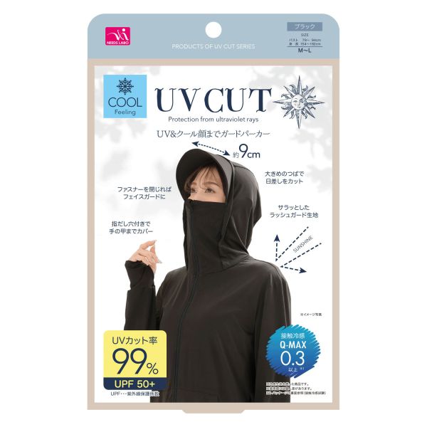 日本 NEEDS LABO UV CUT 涼感連帽外套 防曬外套 涼感外套 夏日遮陽 春夏必備 水陸兩用 抗UV 出遊 通勤 機車族 QMAX【小福部屋】 