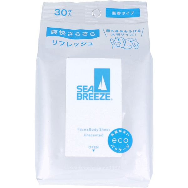 SEA BREEZE 全身爽身濕紙巾 30枚/包 