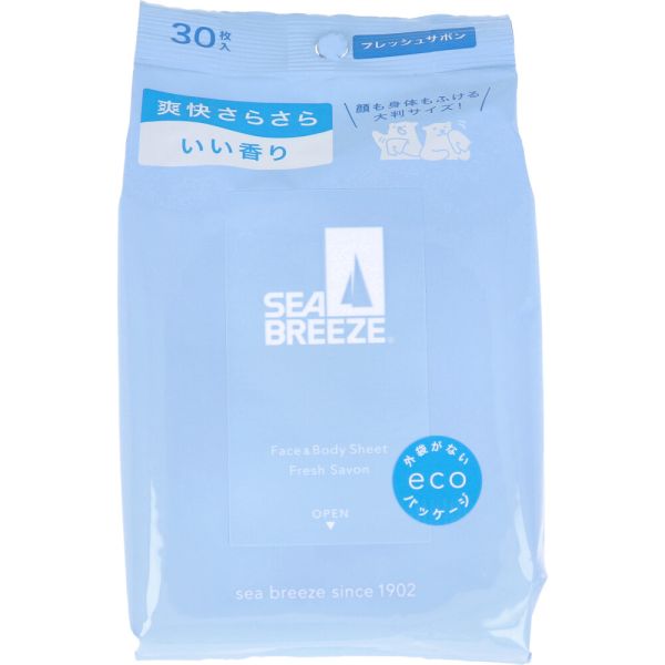 SEA BREEZE 全身爽身濕紙巾 30枚/包 