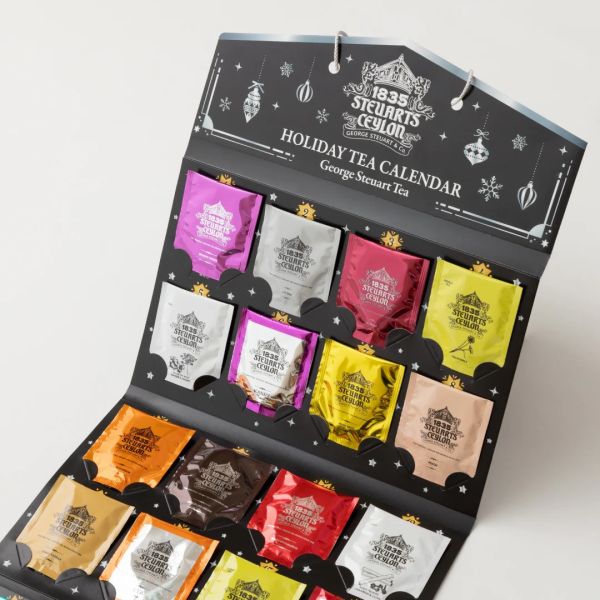 George Steuart Tea 2025 紅茶日曆 (聖誕款/貓咪款) GeorgeSteuartTea,日本紅茶,聖誕倒數月曆,貓咪月曆,聖誕禮盒,紅茶禮盒,日本茶品牌,NECOTSHOP,貓咪插畫,冬季紅茶,節慶禮物,倒數日曆