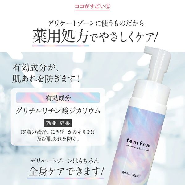 femfem 私密處清潔慕斯 200ml 女性私密 日本製 vio清潔  私密保養 私密處清潔 慕斯【小福部屋】 