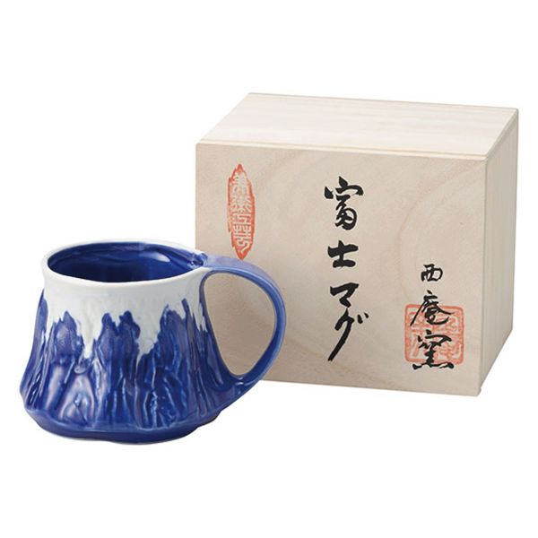 日本製 美濃燒 富士山馬克杯 250ml 水杯 手工製作 日本風情 送禮 紀念品 茶杯 水杯 母親節禮物 日式餐具【小福部屋】 