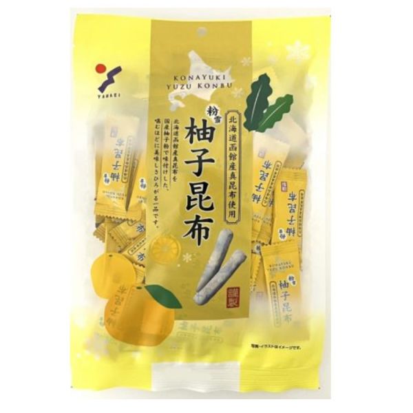 山栄食品工業 日本製粉雪柚子昆布糖 130g 日本昆布糖,日本零食推薦,北海道昆布,日本柚子零食,低熱量小零嘴,個包裝糖果,日本年節零食,鹹甜零嘴,日本辦公室零食,日本柚子昆布糖