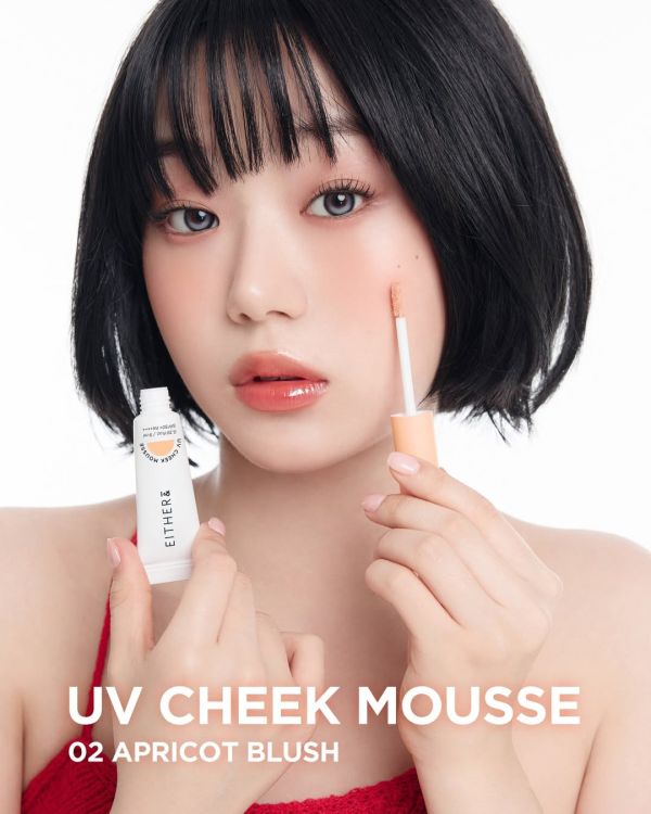 日本新品 Either＆ UV腮紅慕斯 頰彩 持久 顯色 奶霧感 粉嫩 不粘膩 不卡粉 AESPA Giselle代言【小福部屋】 