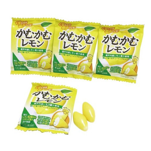 日本直送かむかむ 脆皮檸檬糖 瀨戶內檸檬 檸檬C 軟糖 4gx50包 糖果 零嘴 檸檬糖【小福部屋】 