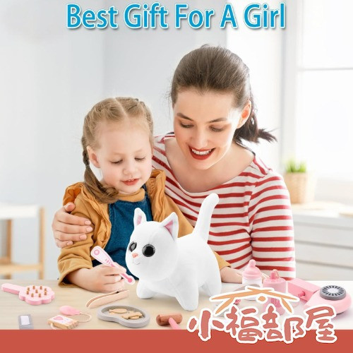 UMU 動物醫生玩具套裝 UMU,日本玩具,獸醫玩具組,動物醫生,角色扮演,木製玩具,絨毛貓咪,幼兒玩具,入園禮,生日禮物,教育玩具,親子互動