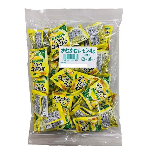 日本直送かむかむ 脆皮檸檬糖 瀨戶內檸檬 檸檬C 軟糖 4gx50包 糖果 零嘴 檸檬糖【小福部屋】 