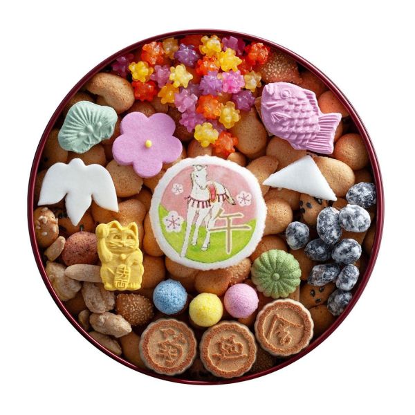 銀座 菊廼舎 鐵盒餅乾禮盒 (馬年限定 170g/富士山 180g/鯛魚 70g/冬季限定 流星 70g/特選小禮盒 340g/馬年限定 170g＋富士山 180g/馬年限定 170g＋特選禮盒 340g) 菊廼舎,冨貴寄,日本和菓子,東京伴手禮,鐵盒餅乾,日本禮盒,馬年限定,富士山禮盒,新年禮盒,年節伴手禮,金平糖,日本名產