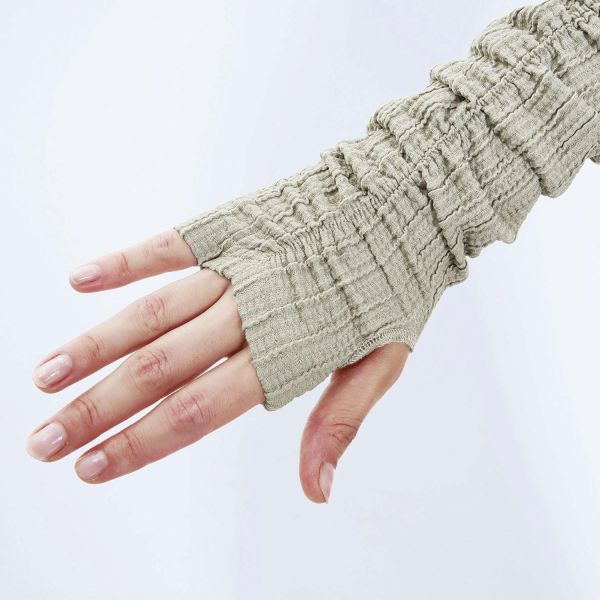 COGIT Sun Block LAB 防曬袖套 65cm（波紋款-象牙白/波紋款-黑色/皺褶款-米色/皺褶款-黑色） COGIT, 防曬袖套, 長版袖套, UV袖套, 涼感袖套, 機車防曬, 夏季防曬配件