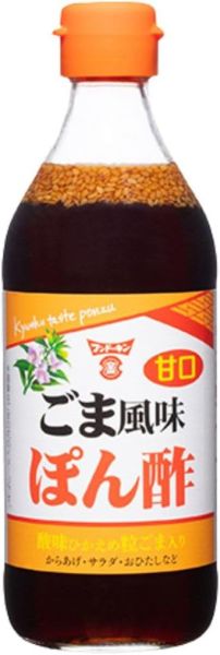 日本製 Fundokin 芝麻柚子醋 720ml ぽん酢 深煎芝麻 甘口 柚子醋 沙拉醬 調味料 炸物 大容量 業務用【小福部屋】 