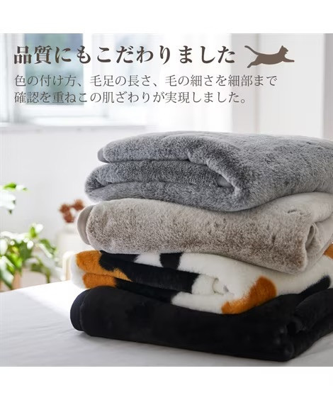 Neko Feel 貓咪觸感毛毯 (三花貓/蘇格蘭折耳貓-米色/俄羅斯藍貓-灰/銀虎斑貓/黑貓) Neko Feel,日本毛毯,貓咪毛毯,三花貓,銀虎斑,保暖毯,療癒毛毯,冬季毯子,交換禮物,貓咪控,觸感毛毯,保暖小物