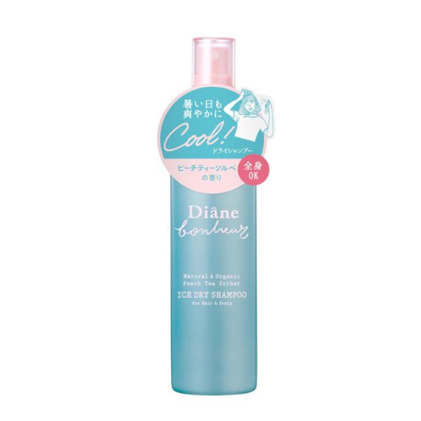 Diane 日本製 涼感乾洗髮 120ml (夏季新款-蜜桃紅茶冰沙/茉莉薄荷/梨子薄荷/雪玫瑰) Diane乾洗髮,Diane乾洗髮噴霧,日本乾洗髮噴霧,夏季限定乾洗髮,蜜桃紅茶冰沙香氣,涼感乾洗髮,全身清爽噴霧,日本美髮保養,頭皮降溫噴霧,隨身乾洗髮推薦