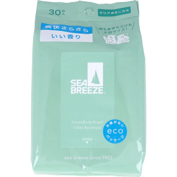 SEA BREEZE 全身爽身濕紙巾 30枚/包 