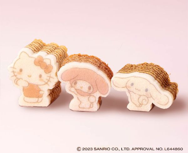 Katanukiya 三麗鷗造型年輪蛋糕 三入組 Katanukiya,三麗鷗年輪蛋糕,造型蛋糕,Hello Kitty蛋糕,美樂蒂,酷洛米,日本甜點,日系送禮,角色甜點,年輪蛋糕