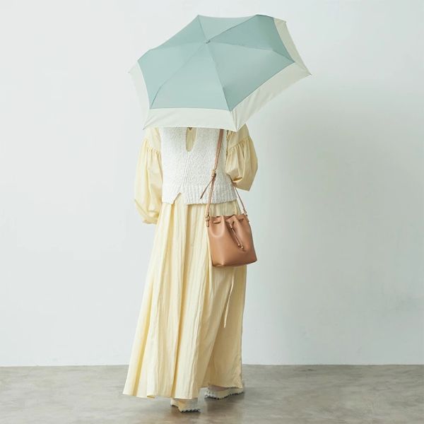 日本 because Bicolor Mini 雙色拼接折疊傘 物理防曬 抗UV 高遮光 陽傘 晴雨兩用傘 摺疊傘 梅雨季【小福部屋】 
