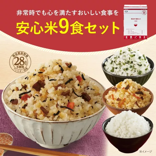 日本熱銷 Alpfa 乾燥米飯 9入 非常食 防災食品 防災 地震 露營 登山 緊急 避難【小福部屋】 