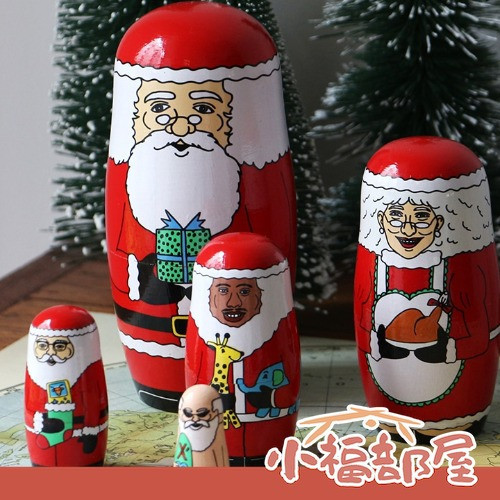 MIDORI KOMATSU 世界聖誕老人套娃 聖誕老人,套娃,木製擺飾,聖誕交換禮物,日本文創,MIDORI KOMATSU,DETAIL INC,聖誕節,日本進口,冬季佈置