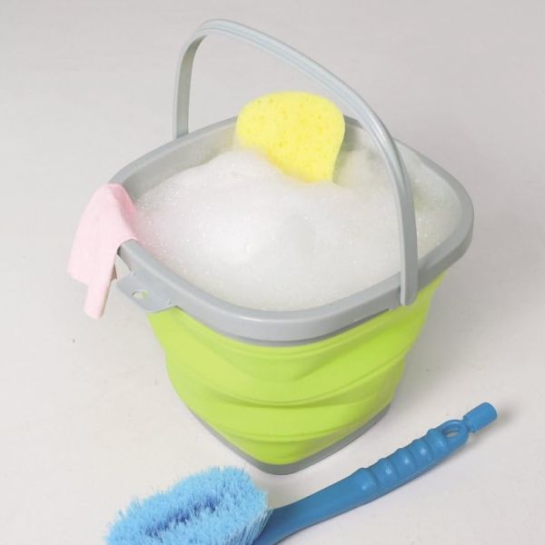 Cogit 可折疊收納水桶 10L Cogit, 摺疊水桶, 可折疊水桶, 露營用品, 洗車工具, 家用水桶, 防災備品, 省空間收納, 輕量水桶, 日本清潔用品