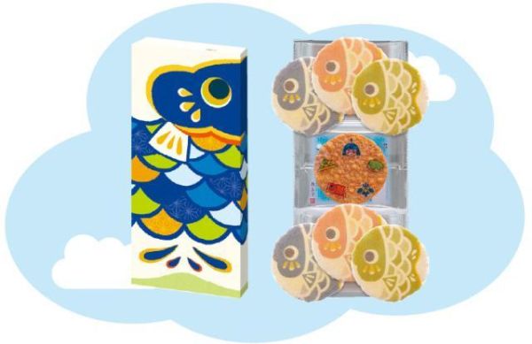 桂新堂 鯉魚旗蝦餅（6入/10入） 桂新堂,蝦餅禮盒,日本蝦煎餅,端午節禮盒,鯉魚旗餅乾,日本伴手禮,日式仙貝,節慶送禮,蝦味餅乾,日本零食禮盒