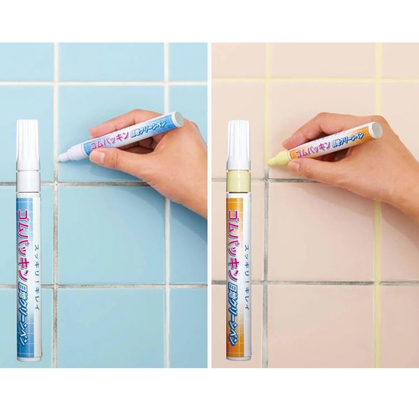 Cogit 日本製 矽膠縫隙清潔筆（白色/米白色） Cogit, 縫隙清潔筆, 磁磚縫亮白, 補色筆, 日本製清潔用品, 浴室清潔, 廚房清潔, 目地修補, 亮白修補筆, 清潔工具, 租屋族清潔