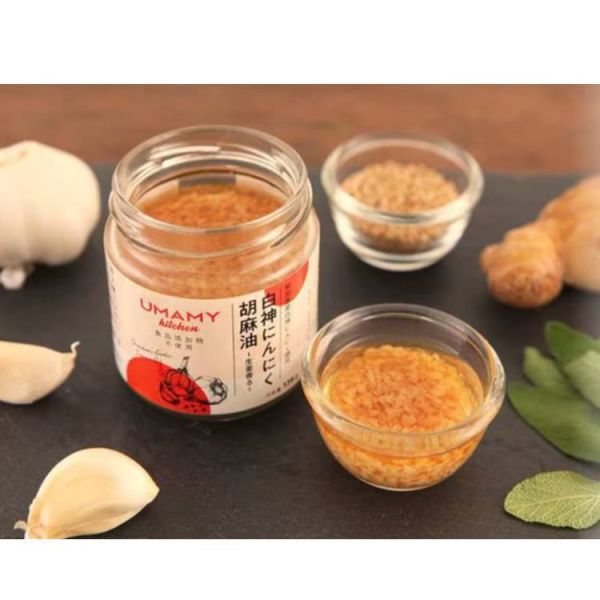 日本 UMAMY 白神大蒜醬 135g 日本,UMAMY,BANJO山葵醬,白神大蒜醬l,胡麻油,調味料,橄欖油,調味醬,拌飯醬,醬料,沾醬