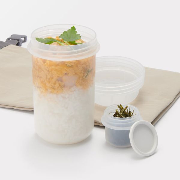 日本製 無印良品 附醬料杯 膠囊餐盒 450ml 350ml 搖搖沙拉 便當盒 優格罐 沙拉罐 霧面 質感 黑白 上班族【小福部屋】 