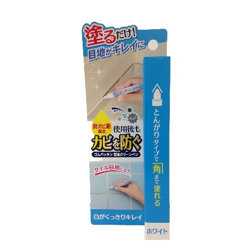 Cogit 日本製 矽膠縫隙清潔筆（白色/米白色） Cogit, 縫隙清潔筆, 磁磚縫亮白, 補色筆, 日本製清潔用品, 浴室清潔, 廚房清潔, 目地修補, 亮白修補筆, 清潔工具, 租屋族清潔