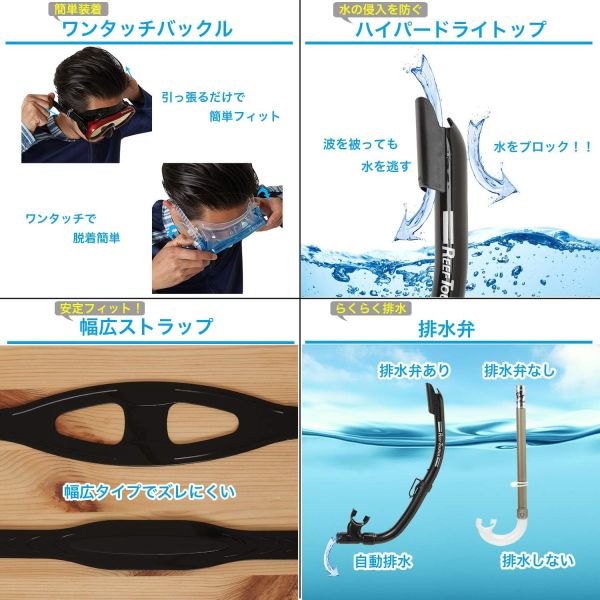 【防眩光】日本 Reef Tourer 潛水面罩 蛙鏡 面鏡 浮潛鏡 海島旅遊 水上活動 TUSA Tabata 夏季【小福部屋】 