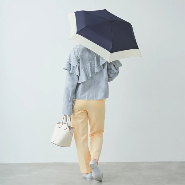 日本 because Bicolor Mini 雙色拼接折疊傘 物理防曬 抗UV 高遮光 陽傘 晴雨兩用傘 摺疊傘 梅雨季【小福部屋】 