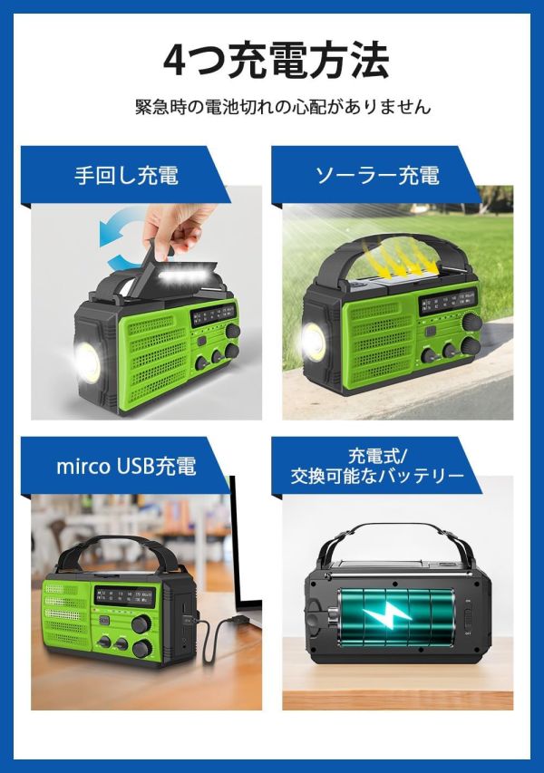 【防災士推薦】日本 OLANSOR 多功能防災收音機 8000mAh 手搖 照明 SOS FM/AM 防災燈 防水【小福部屋】 