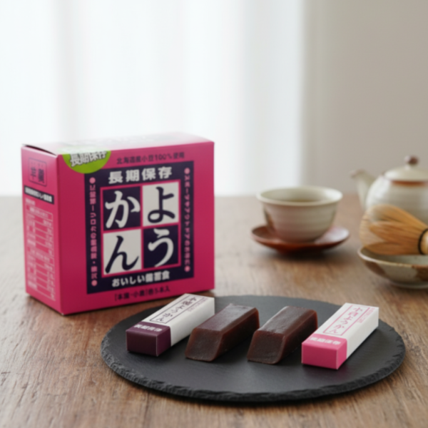 【10入組】北海道 日本製 一口小羊羹 北海道 一口小羊羹,日本防災食品,5年保存羊羹,長效期食品,日本製防災口糧,防災儲備甜點,登山露營食品,緊急避難儲糧,小倉羊羹,日本原裝進口羊羹