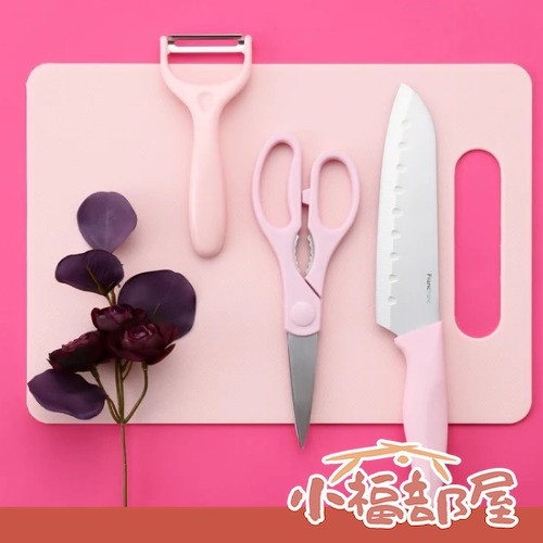 日本 Francfranc 廚具組 4入 砧板 菜刀 削皮器 剪刀 廚房用 料理 刀子 刀具 送禮 新居 莫蘭迪 簡約風 【小福部屋】 