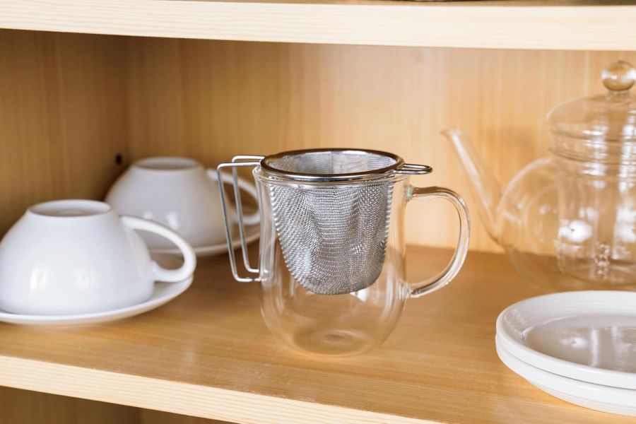 日本 下村工業 不銹鋼茶濾器 濾網 滑蓋式茶濾 雙層網茶濾 洗碗機可用 辦公室 居家好物 茶葉【小福部屋】 