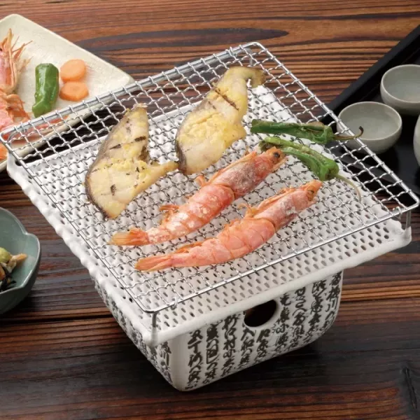 丸十金網 日本製 雙層燒烤網 L（22cm） 丸十金網, 雙層燒烤網, 日本製烤網, 陶瓷塗層烤網, 中秋烤肉必備, 戶外烤網, 直火用烤網, 烤魚網,日本廚房用品, 日本原裝進口