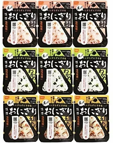 【9入組】日本 尾西食品 長期保存 御飯糰 日本米鮭魚海帶 和風什錦炊飯 露營登山防災【小福部屋】 